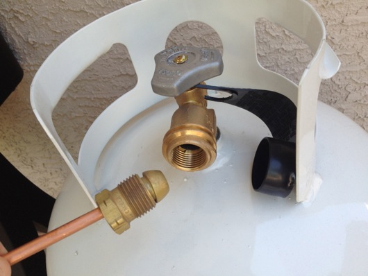 HP regulator copper tank connector