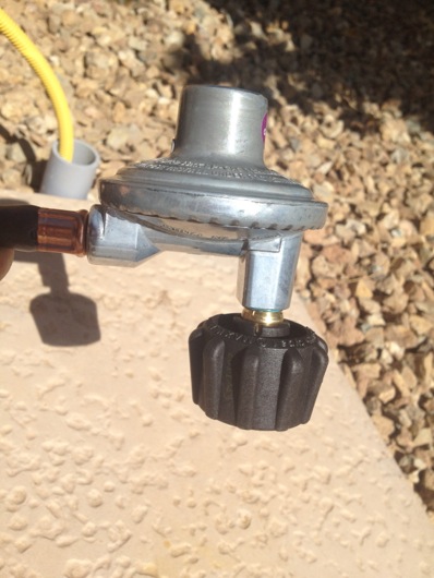 INCORRECT propane tank regulator