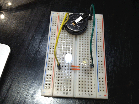 Parallel opposite polarity LEDs flipping state