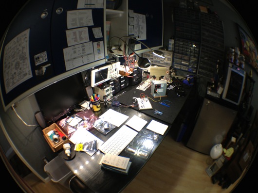 Fisheye of Electronics Bench