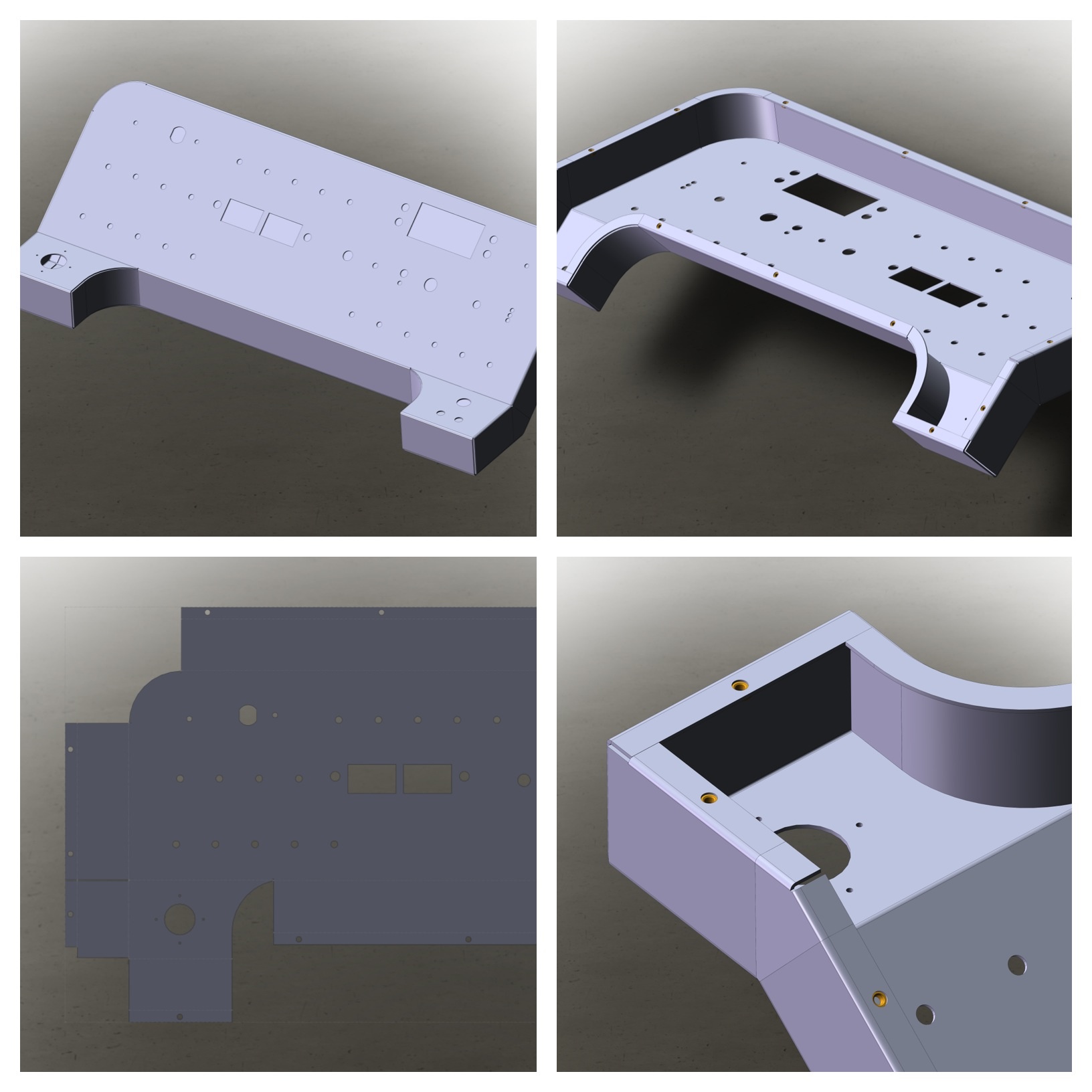 Office Chairiot Panel Enclosure in SolidWorks
