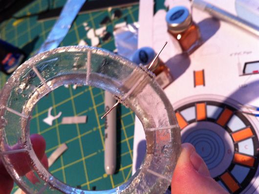 Fastening the windings onto the ring