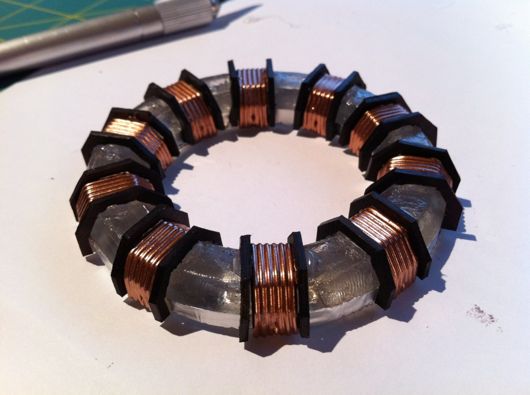 Winding channel sides glued on