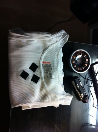 Completed kit, Velcro on shirt