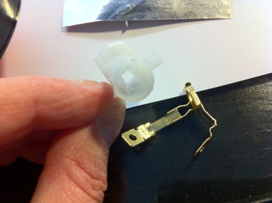 Brass bulb clips removed
