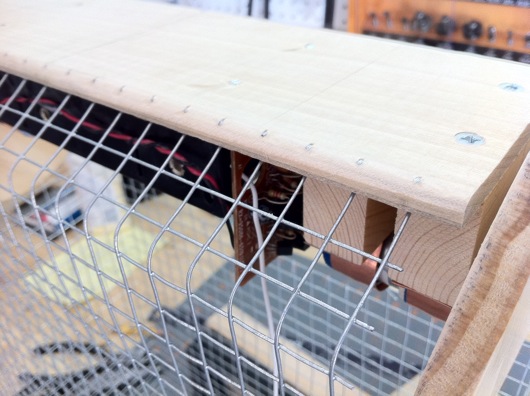 Wire poked through bottom and ground down