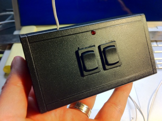 Domo remote in project box with rocker switches