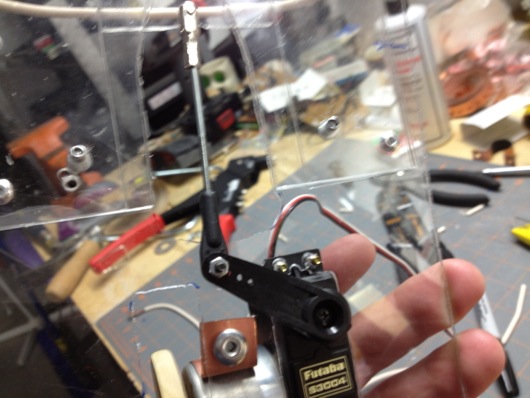Servo Santa sign linkage
