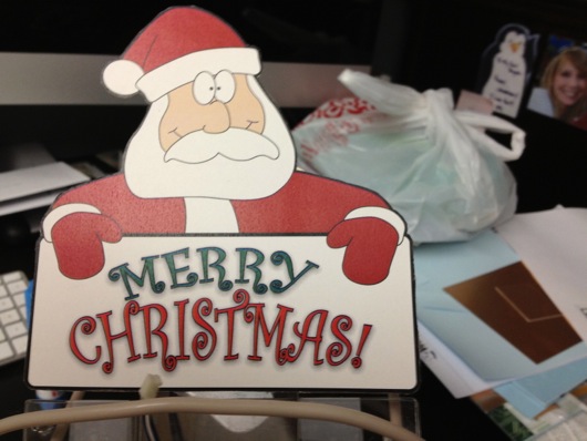 Santa sign on RoboStocking