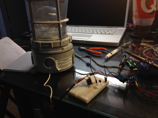 Lightbulb Connected to ACS756 Current Sensor