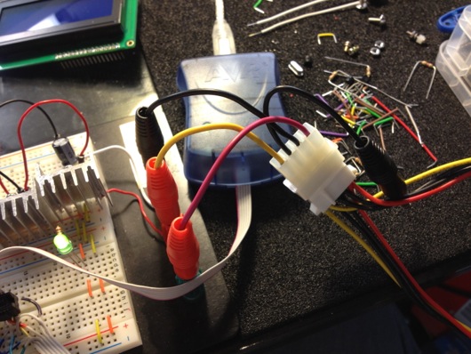 Custom breadboard power supply adapter