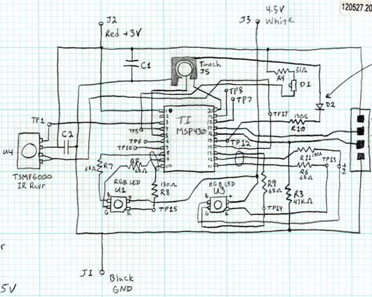 Rough Pencil-drawn Schematic