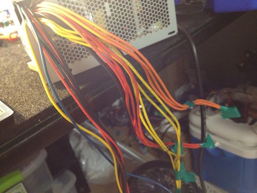 Ground (black), 3.3V (orange), 5V (red) and 12V (yellow)