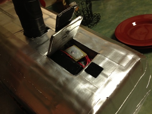HAMMER Compartment Packed with Circuit Board and Batteries