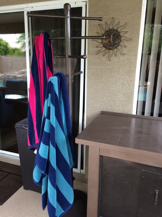 Easy DIY PVC Poolside Towel Rack